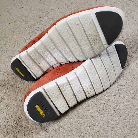 Cole Haan Zerogrand Shoes Women 9.5 C WIDE Wingtip Oxford Suede Leather Red - Picture 8 of 10